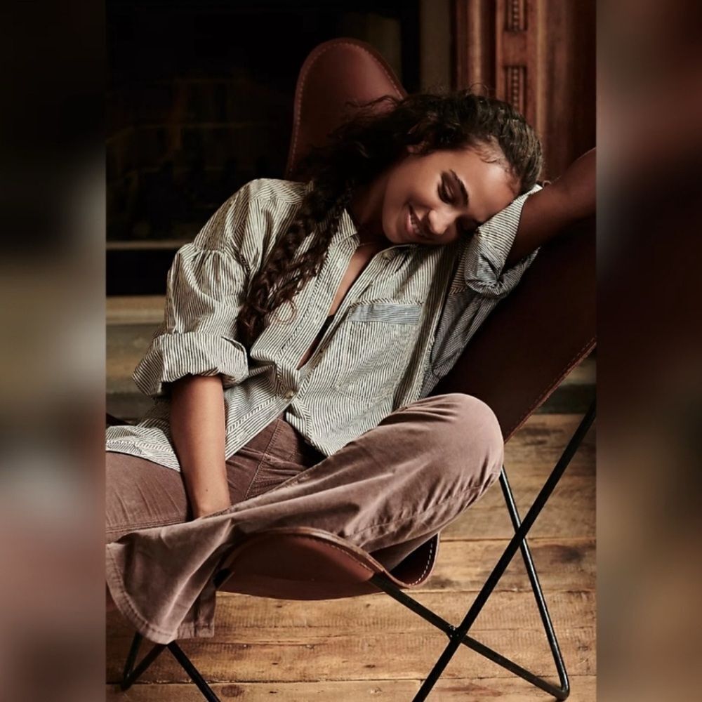 FREE PEOPLE Happy Hour Oxford Shirt
